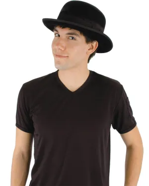 20s Black Bowler Deluxe Hat