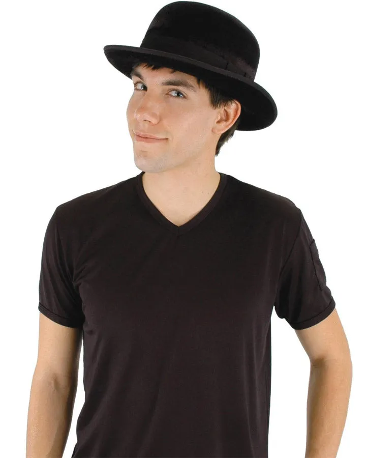 20s Black Bowler Deluxe Hat