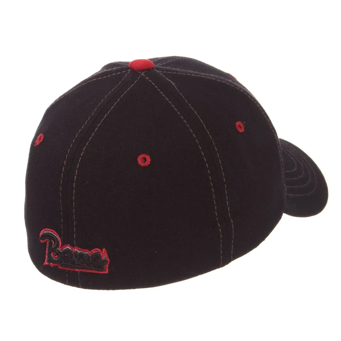 Alabama Crimson Tide Zephyr Black Element II Structured Stretch Fit Hat Cap
