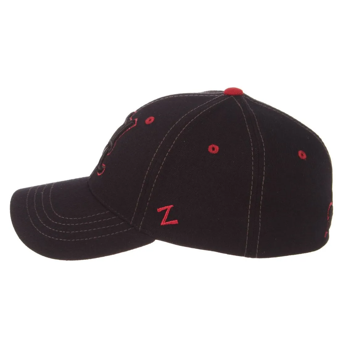 Alabama Crimson Tide Zephyr Black Element II Structured Stretch Fit Hat Cap