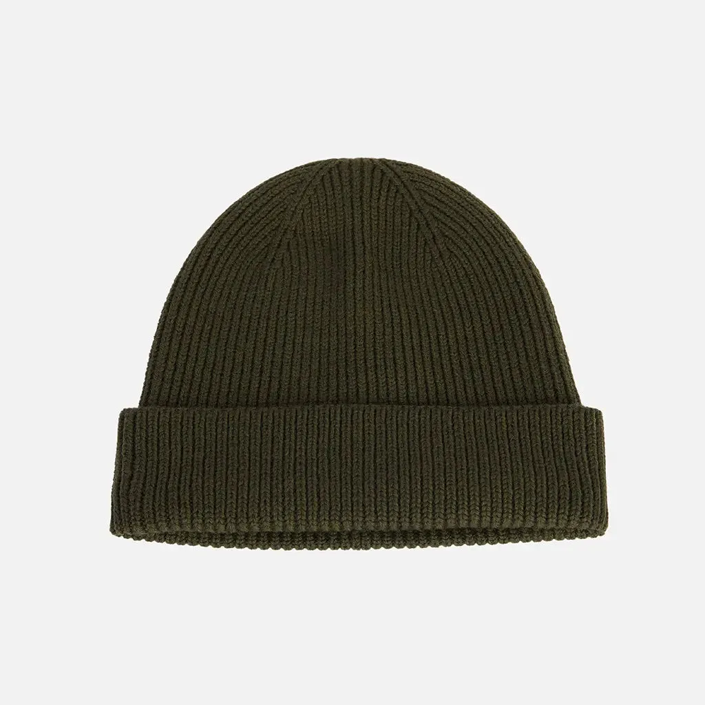 ARMY GREEN SHORT BEANIE