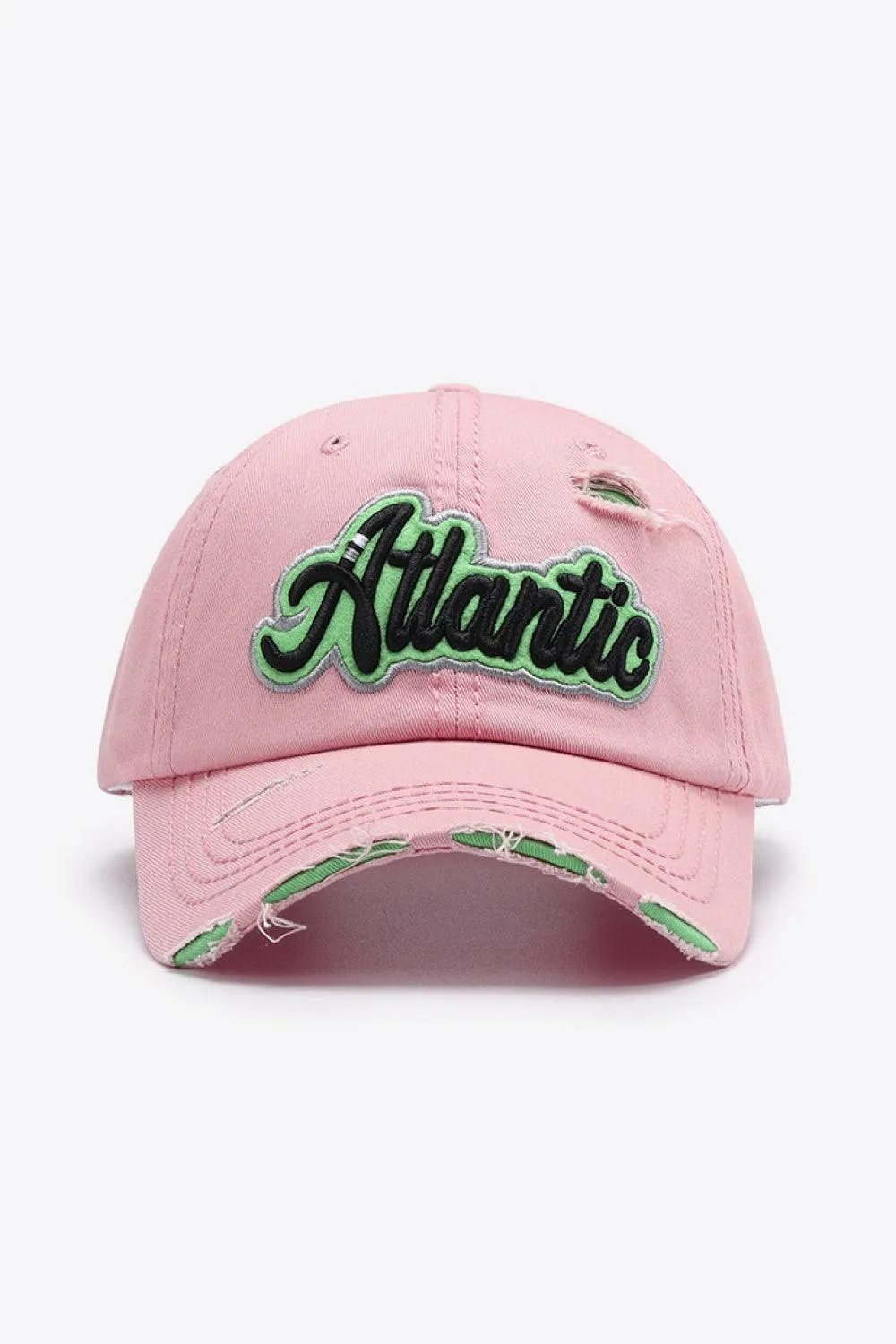 ATLANTIC Graphic Distressed Baseball Cap