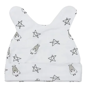 Baa Baa Sheepz Beanie Cap - White Small Star and Sheepz