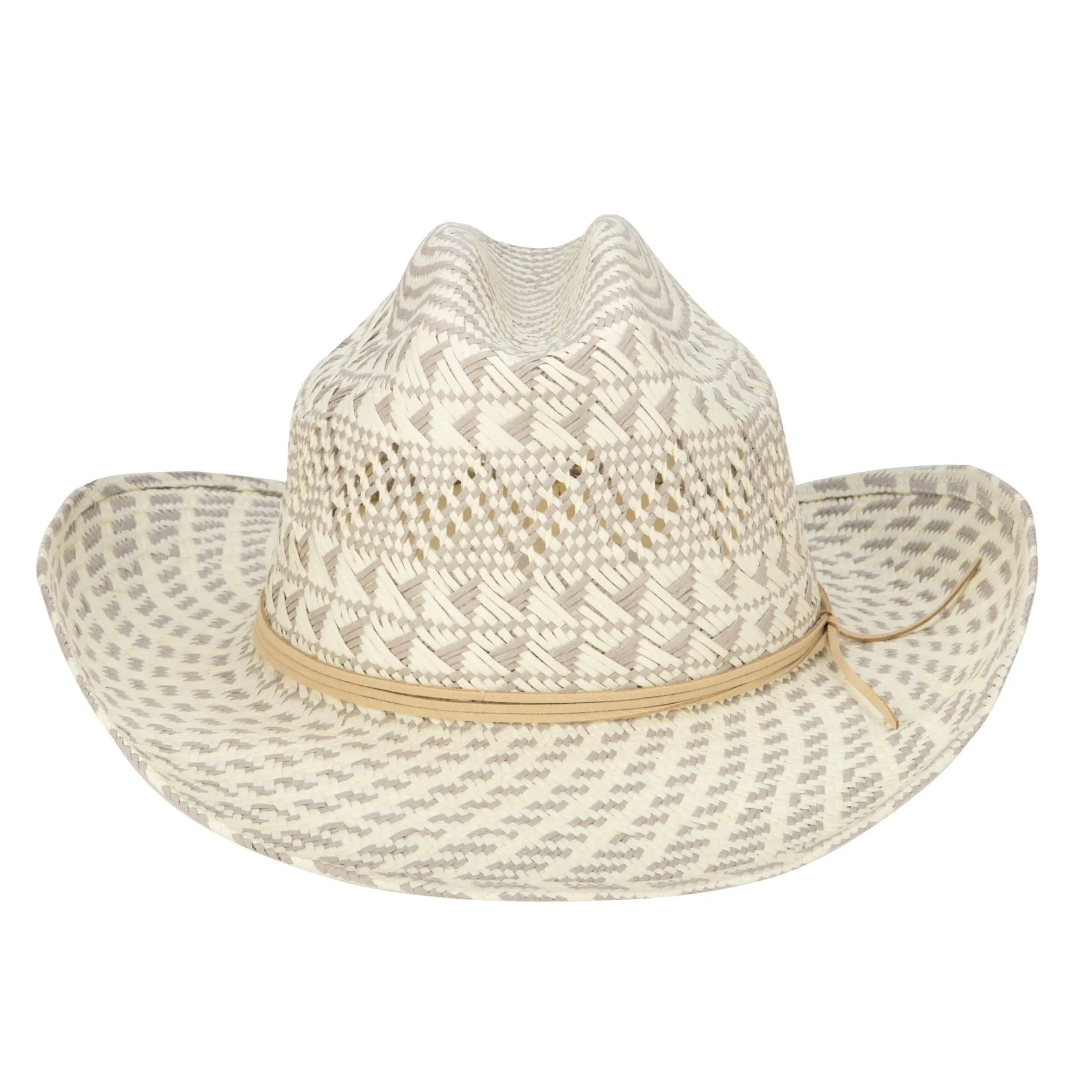 Back West - Woven Distressed Cowboy with Faux Suede Band