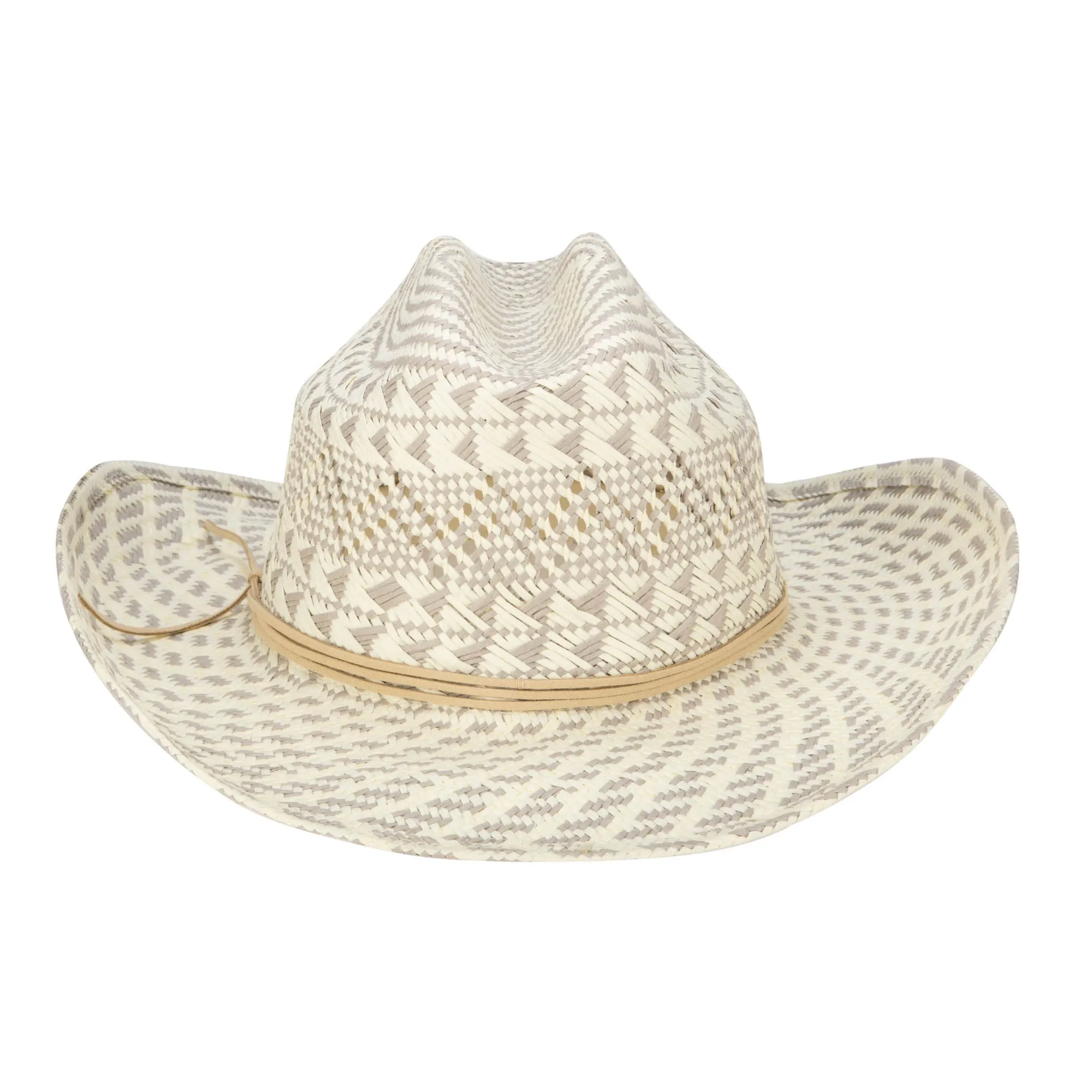 Back West - Woven Distressed Cowboy with Faux Suede Band