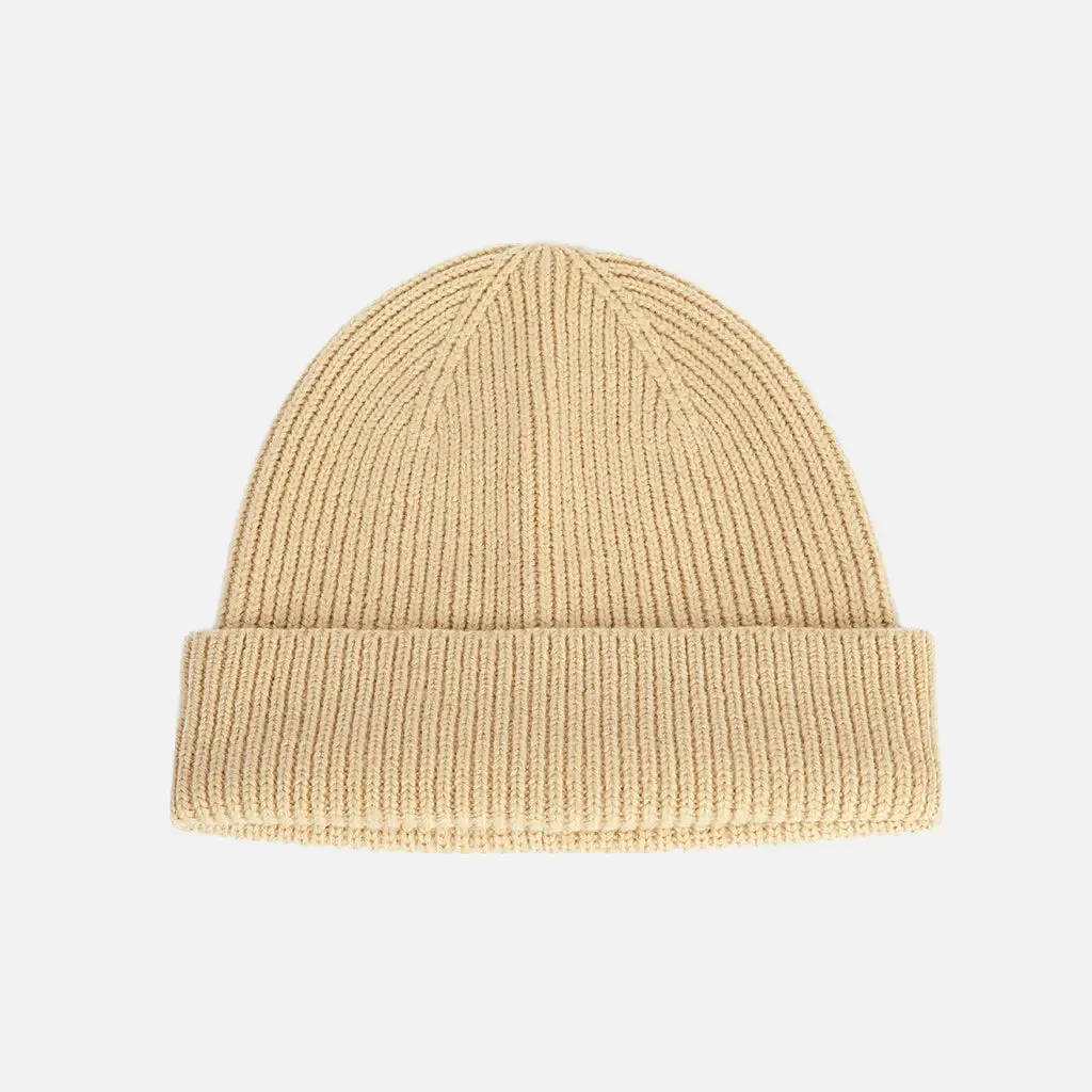 BEIGE SHORT BEANIE