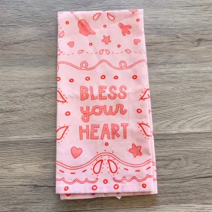 Bless Your Heart Western Tea Towel