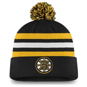 Boston Bruins Fanatics Branded 2020 NHL Draft Authentic Pro Cuffed Pom Knit Toque Hat