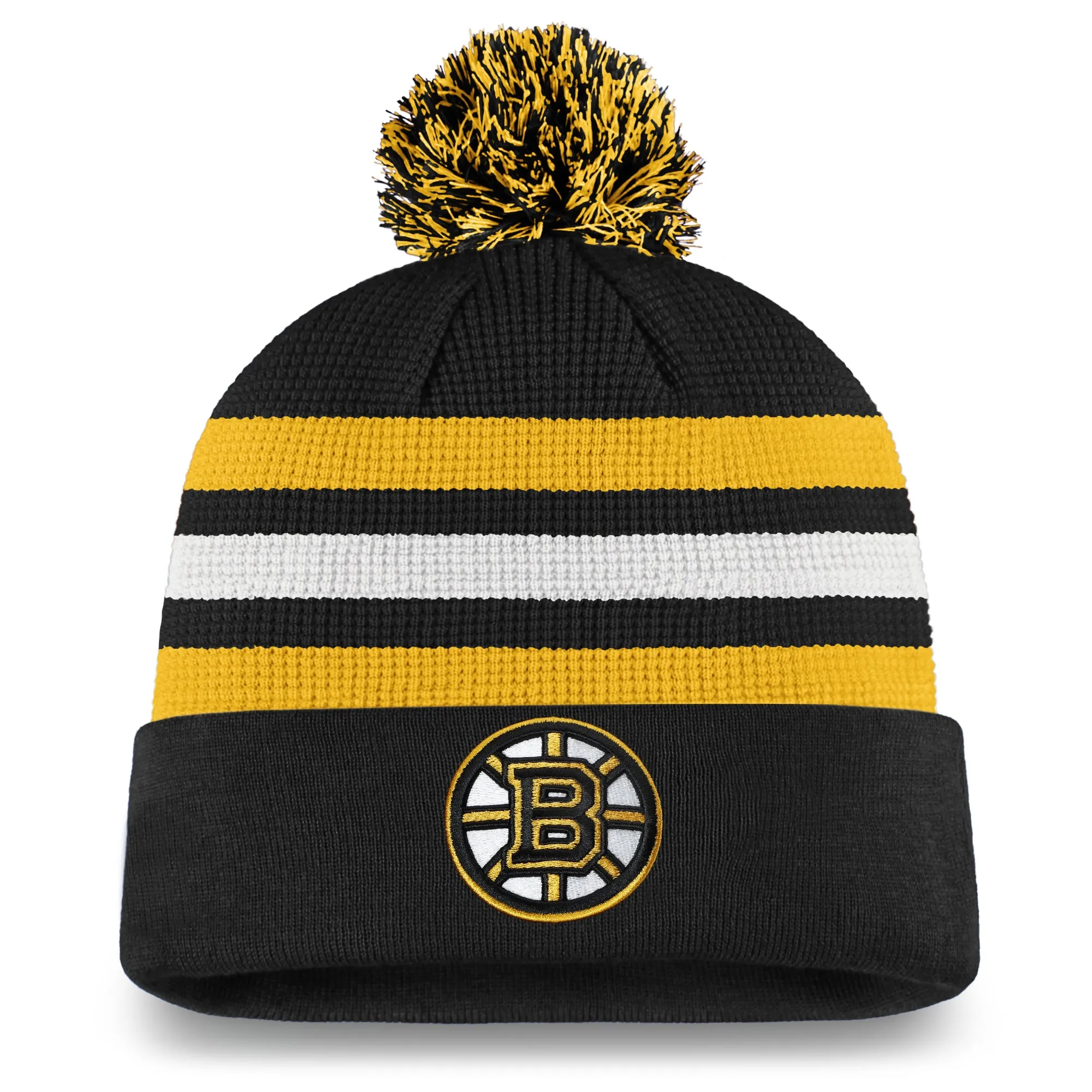 Boston Bruins Fanatics Branded 2020 NHL Draft Authentic Pro Cuffed Pom Knit Toque Hat