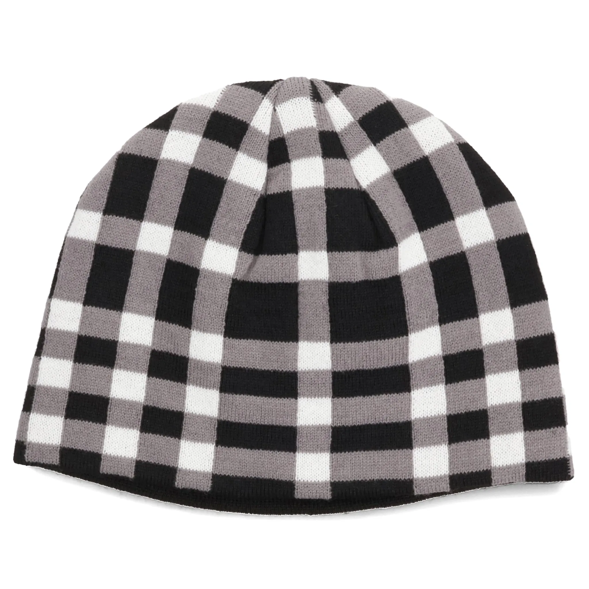 CHECK SINGLE BEANIE / BLACK CHECK