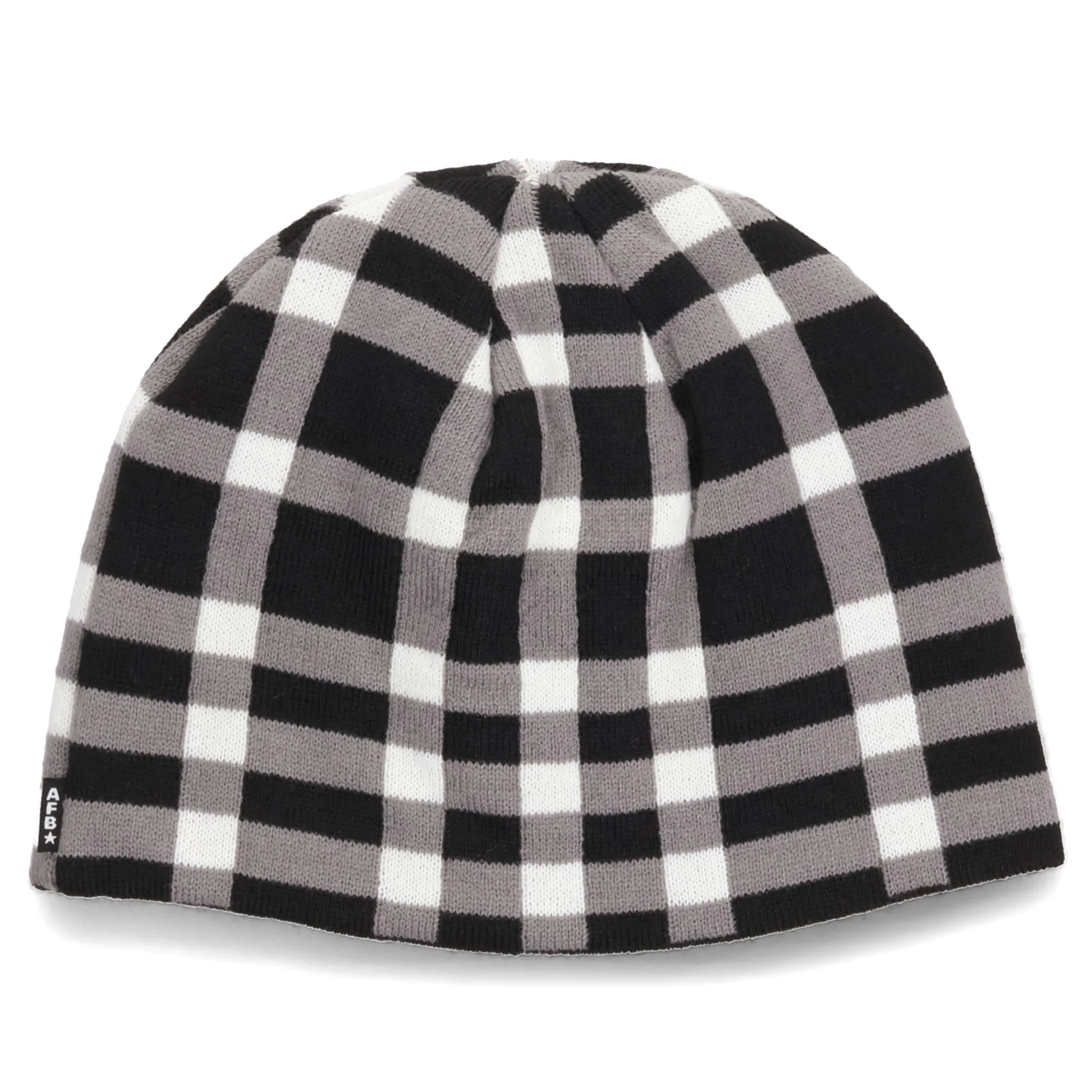 CHECK SINGLE BEANIE / BLACK CHECK