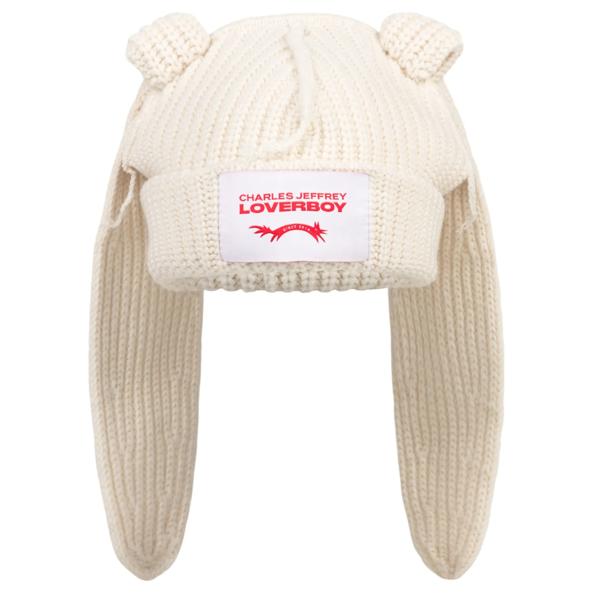 CHUNKY RABBIT BEANIE / ECRU