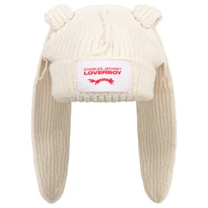 CHUNKY RABBIT BEANIE / ECRU
