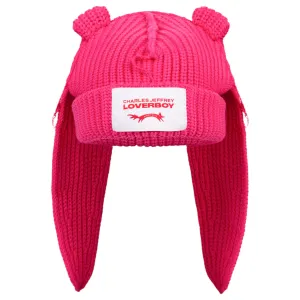 CHUNKY RABBIT BEANIE / PINK