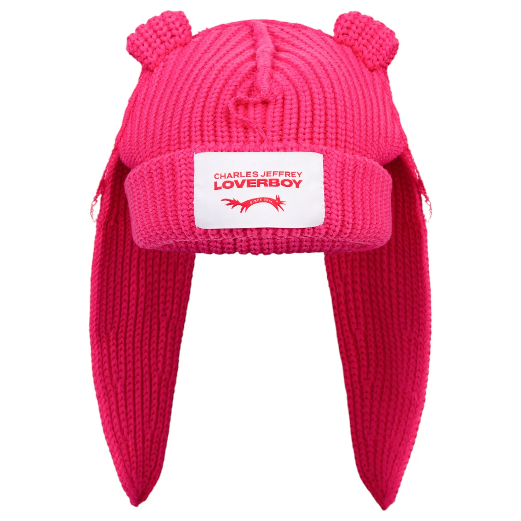 CHUNKY RABBIT BEANIE / PINK