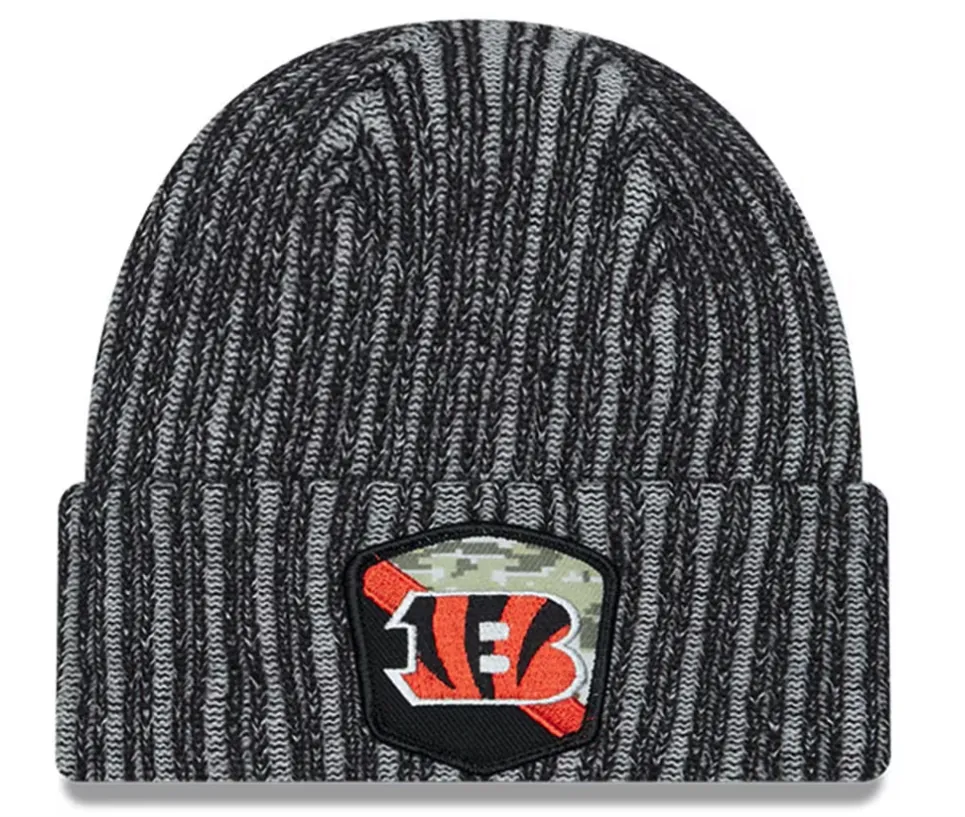 Cincinnati Bengals New Era 2023 Salute To Service Cuffed Knit Hat - Black