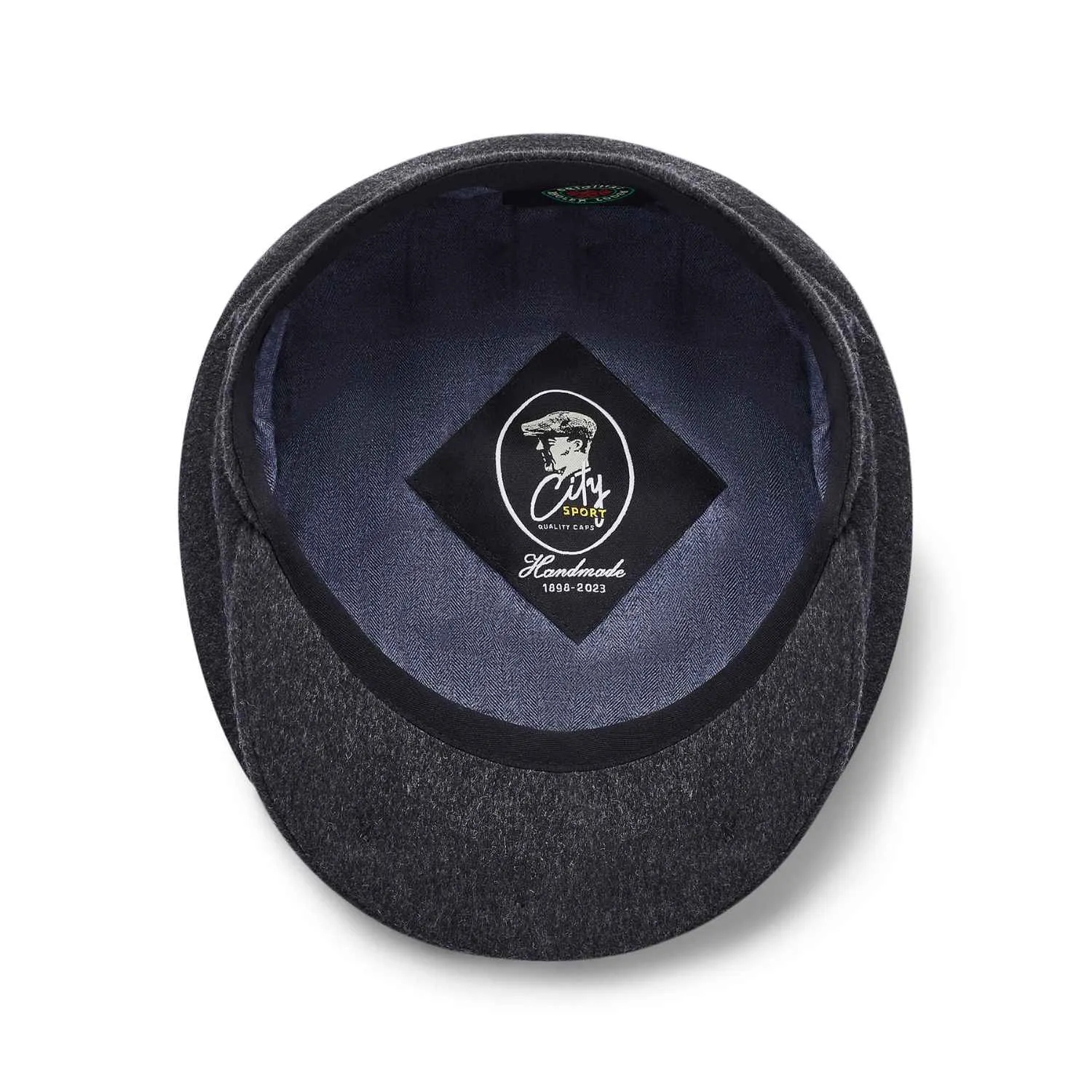 Grey Loden Wool Baker Boy Hat by City Sport