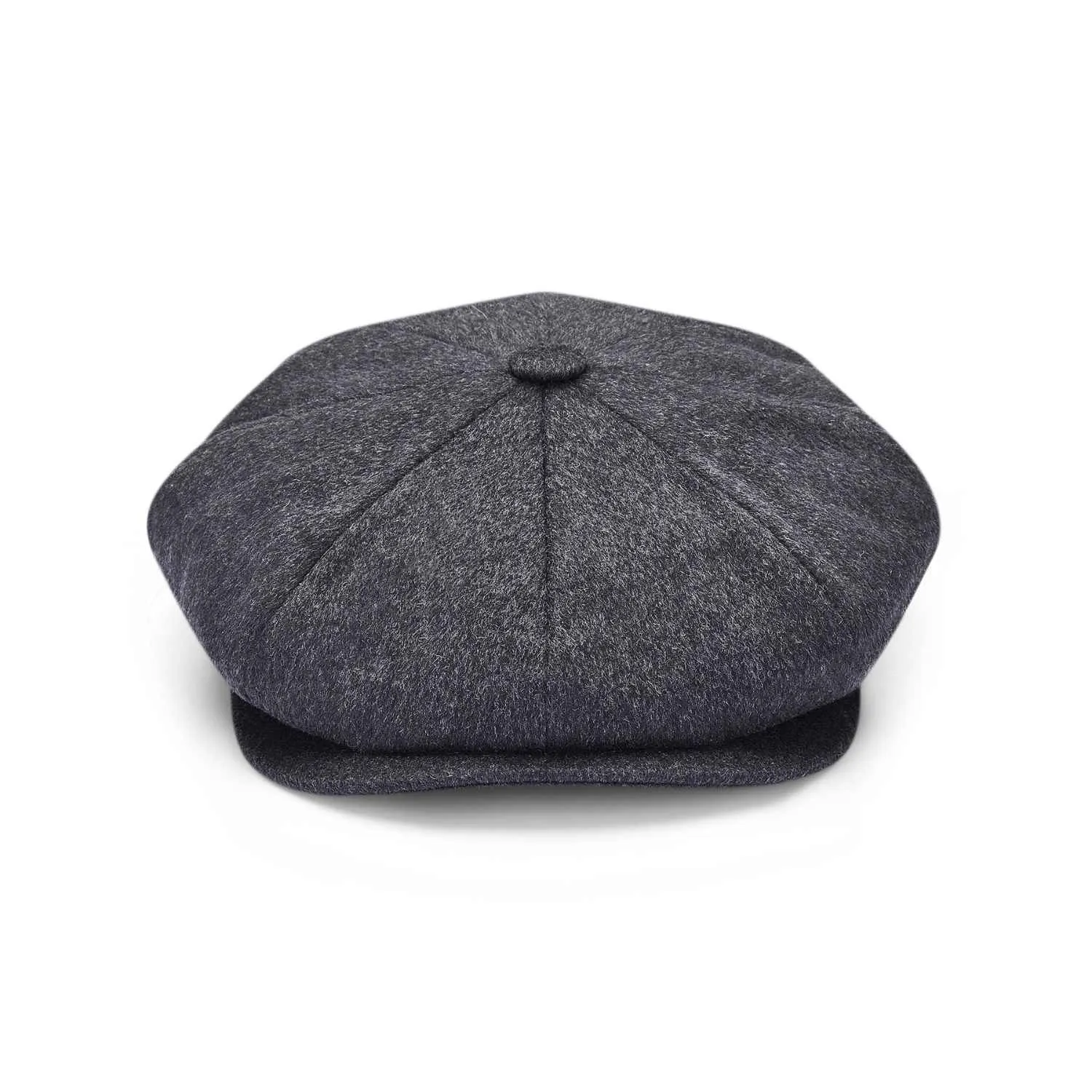 Grey Loden Wool Baker Boy Hat by City Sport