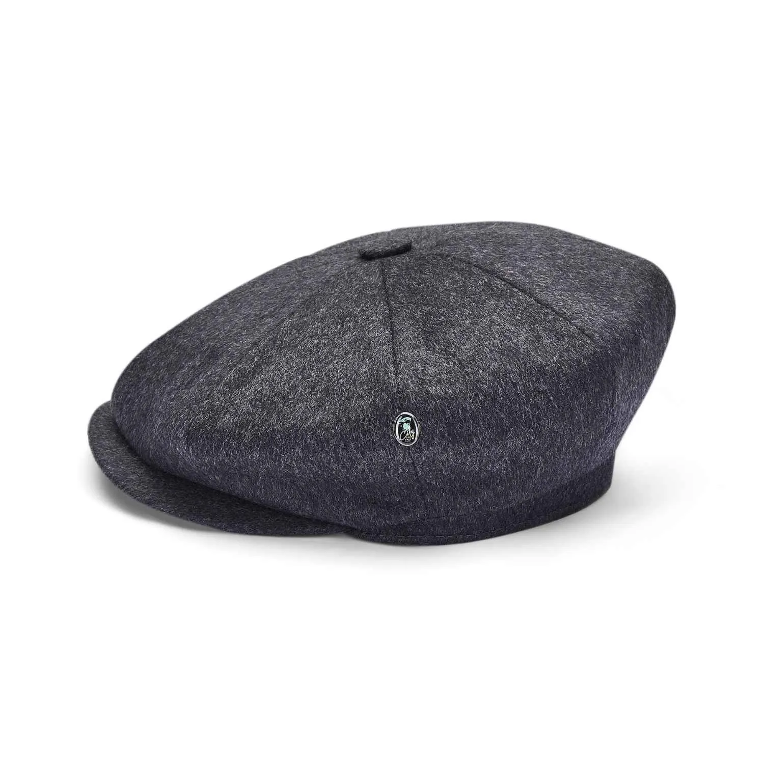 Grey Loden Wool Baker Boy Hat by City Sport