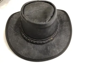 HL80130DB BROWN DISTRESSED BUSH LEATHER HAT