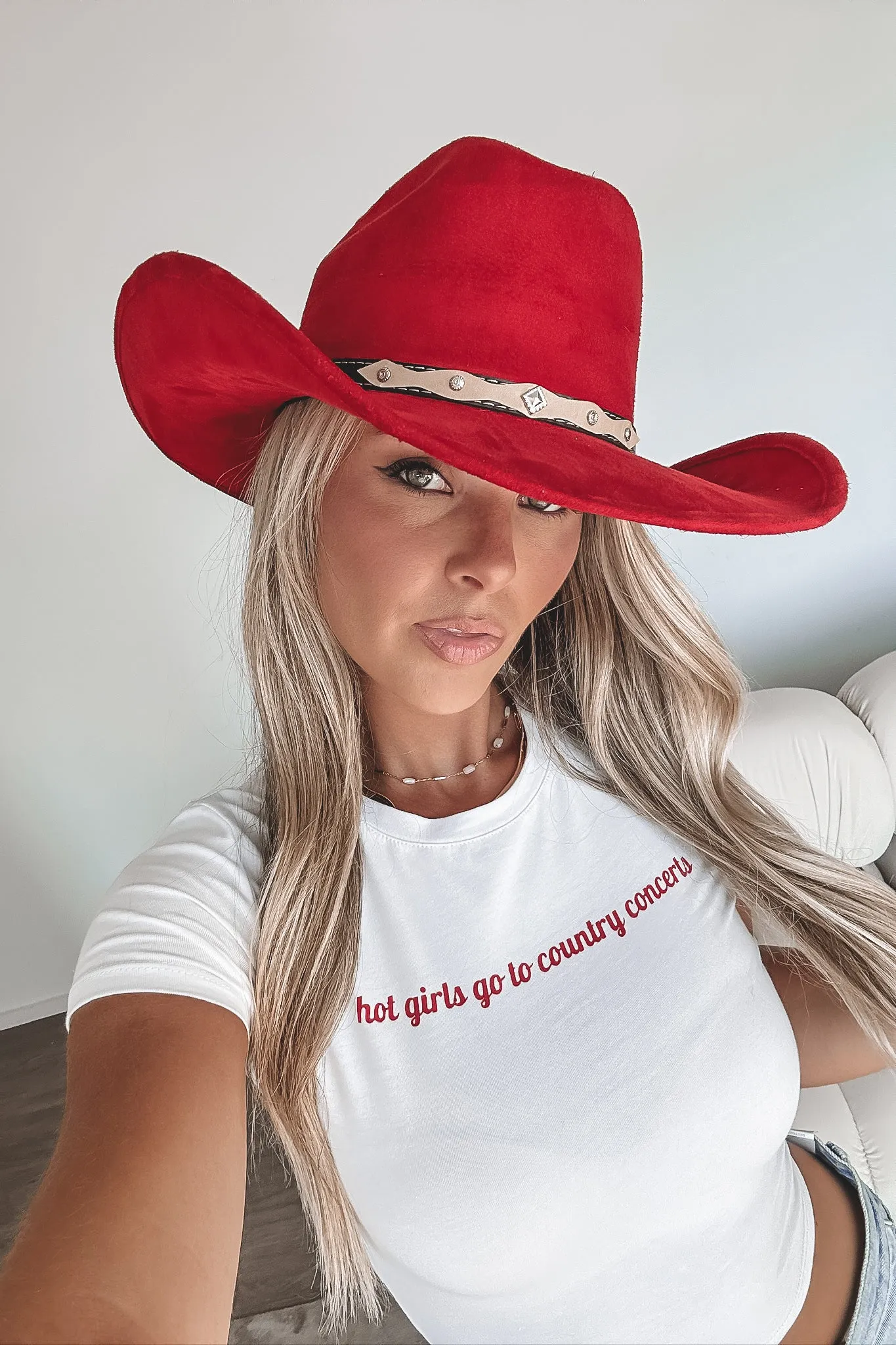 Hot Girls Go To Country Concerts Graphic Babydoll Tank