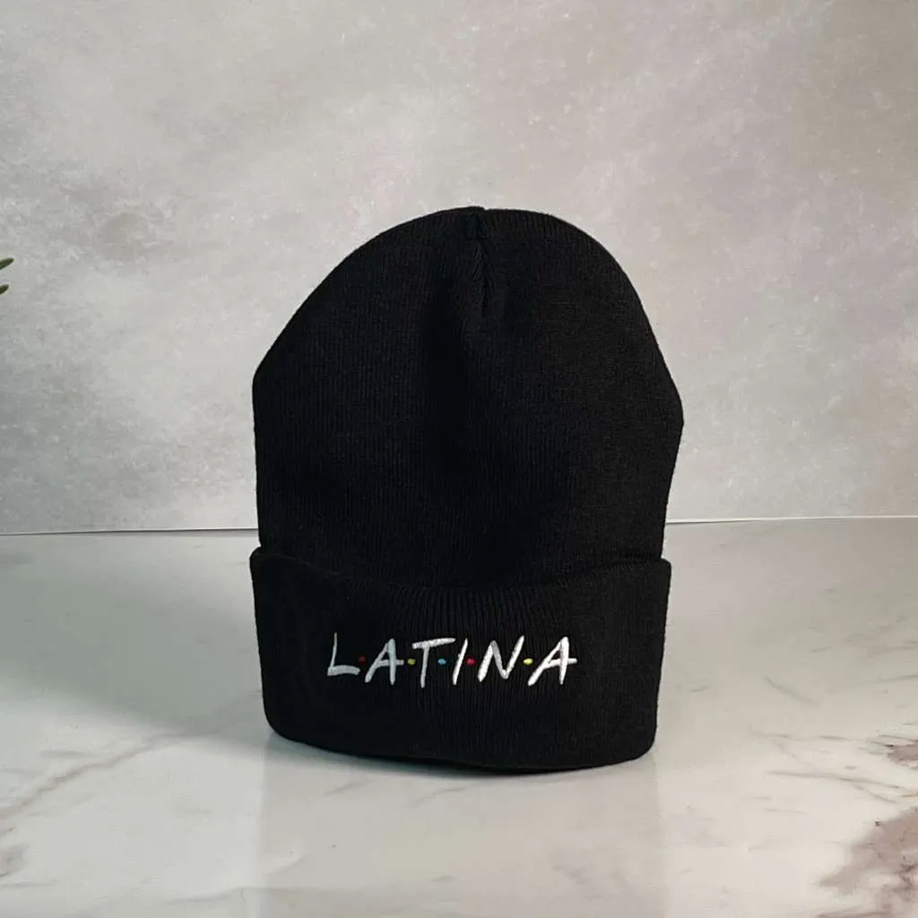 Latina Pride Embroidered Beanie Cap