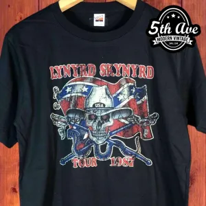 Lynyrd Skynyrd 1987 Tour Rebel Skull Vintage T-Shirt