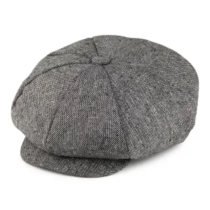 Marl Tweed Big Apple Cap Black Wholesale Pack