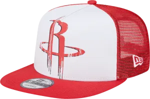 Men's Houston Rockets New Era 9FIFTY Distressed Trucker Adjustable Cap