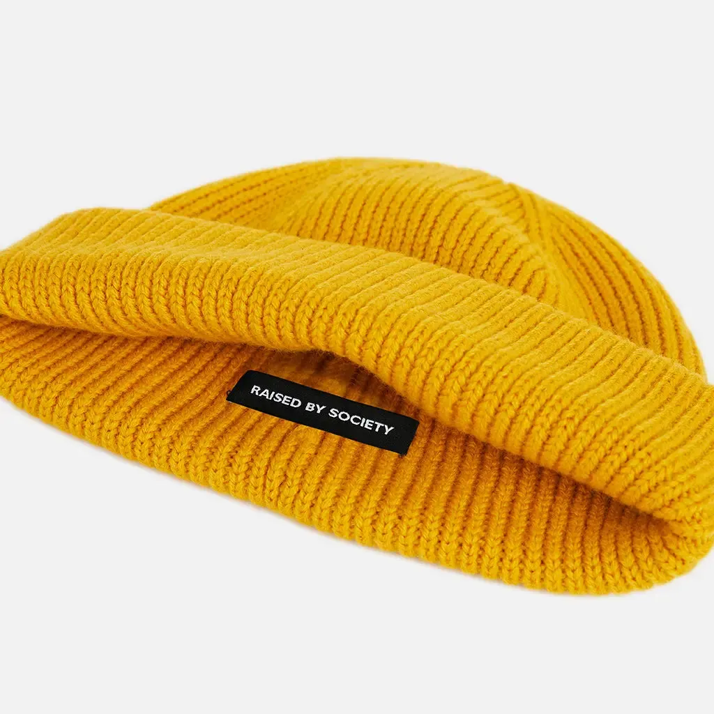 MUSTARD SHORT BEANIE