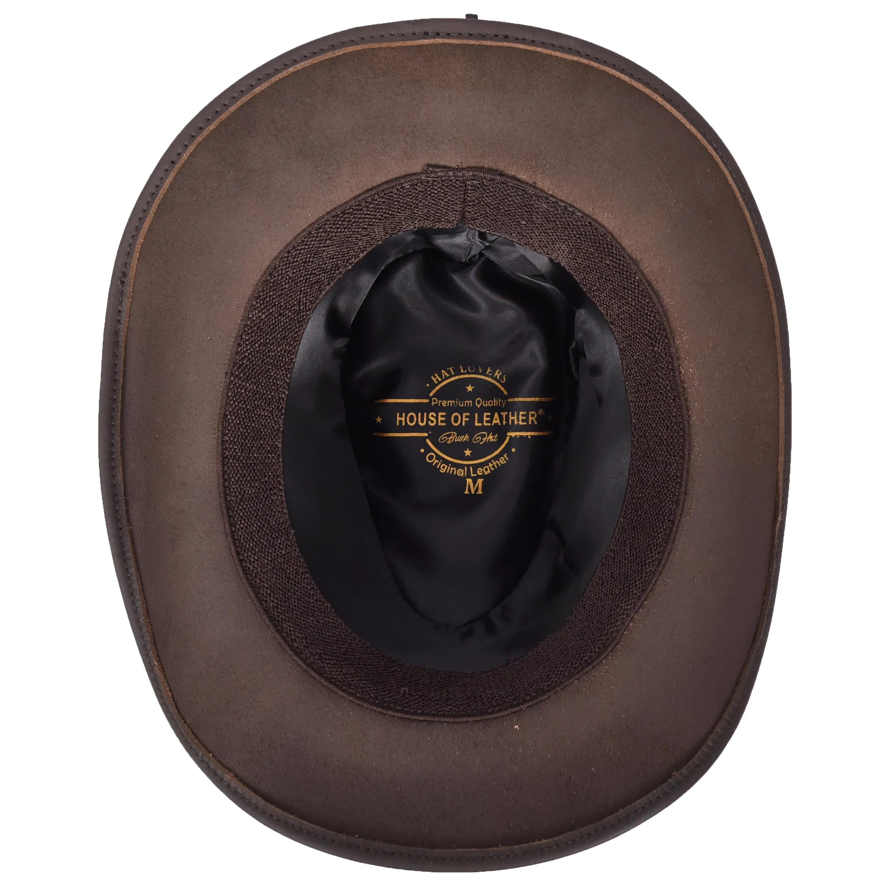 Real Leather Cowboy Hat Western Australian Bush Hat Bullet Style Denver Brown