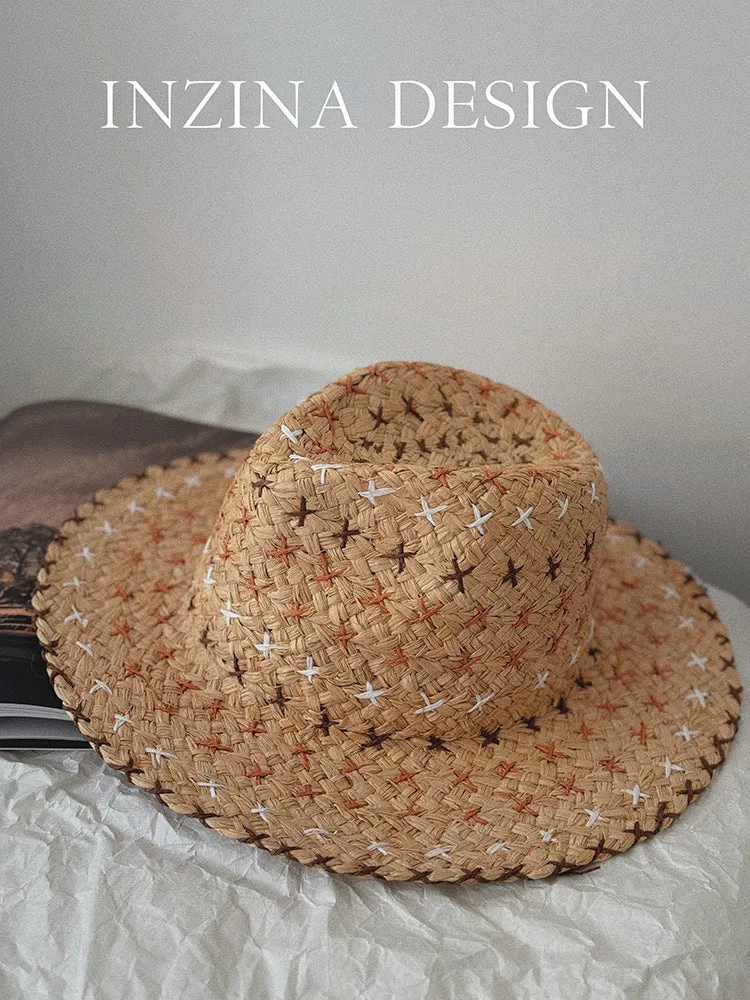 Retro Personality Western Cowboy Style Straw Hat