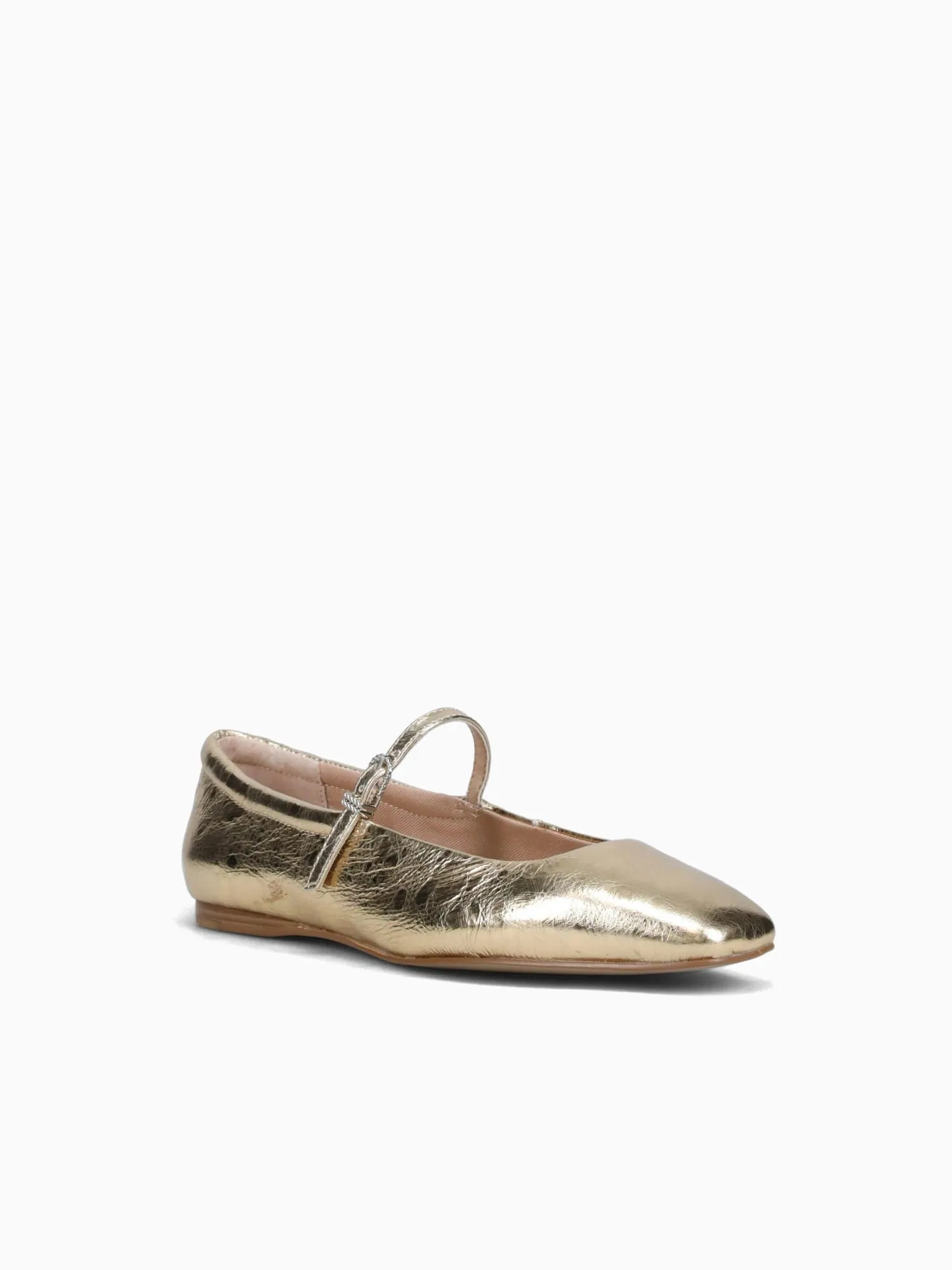 Reyes Toe Cap Gold Distressed Leather
