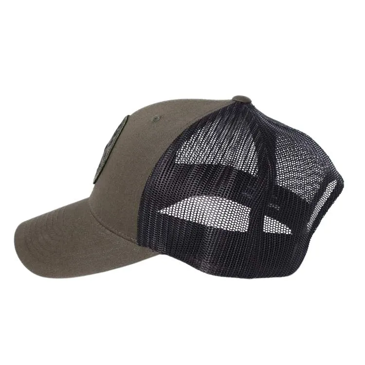 Ringers Western Signature Bull Trucker - Army with Army & Black Patch