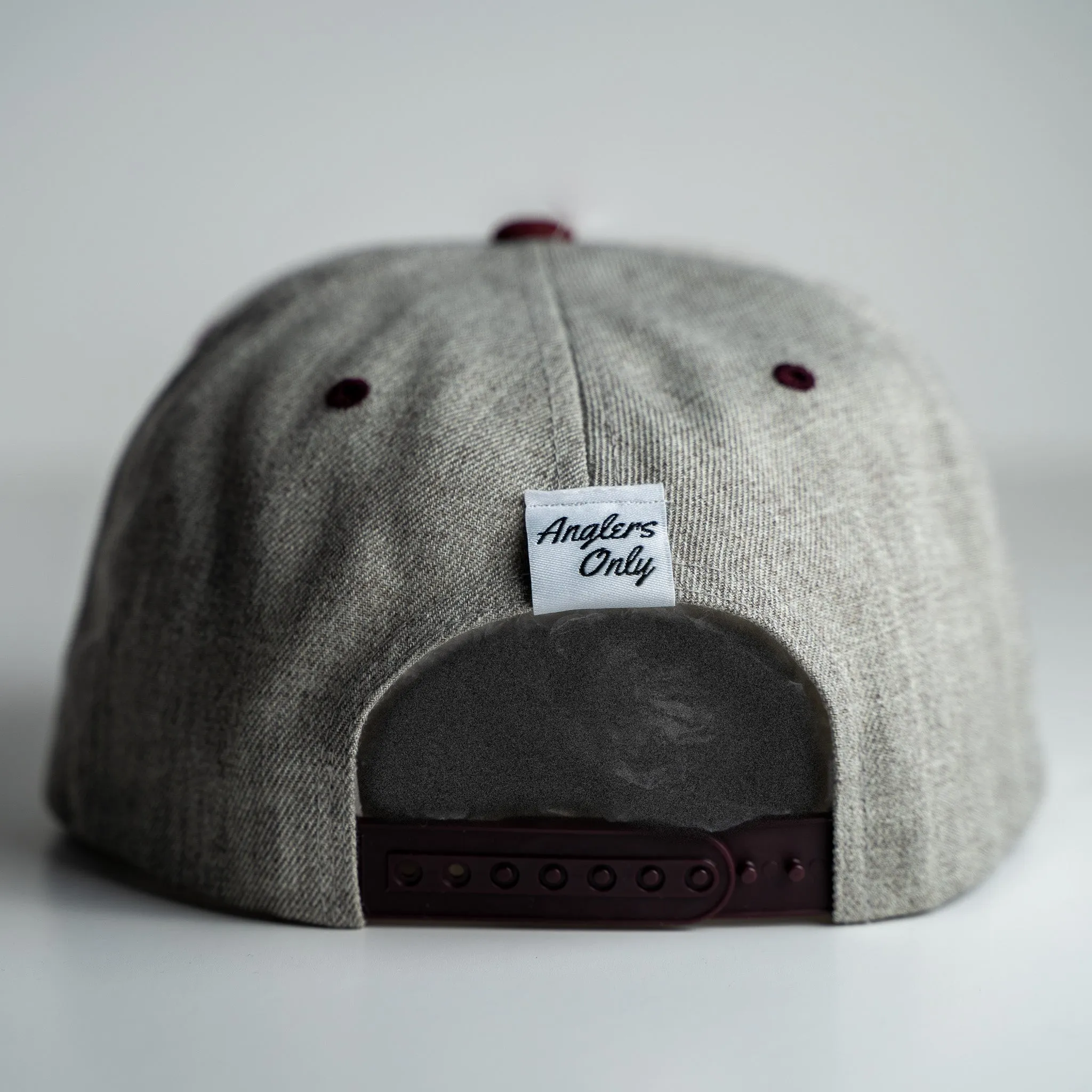 'Shield' Snapback - Maroon & Heather Grey