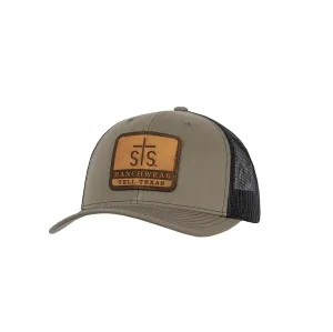 STS Ranchwear Unisex Cutout Roughout Loden/Black Cotton Blend Baseball Cap Hat