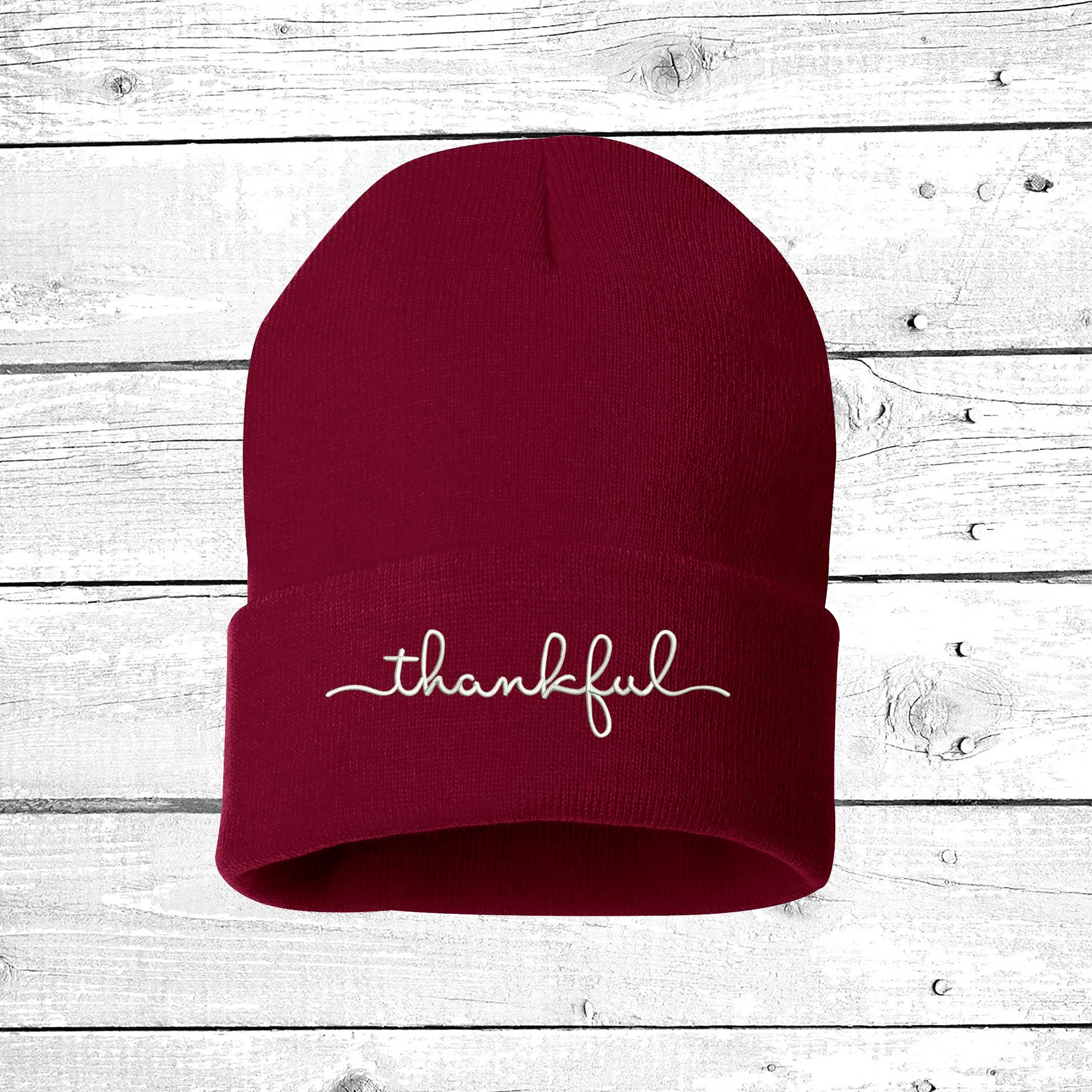 Thankful Cuffed Beanie Cap