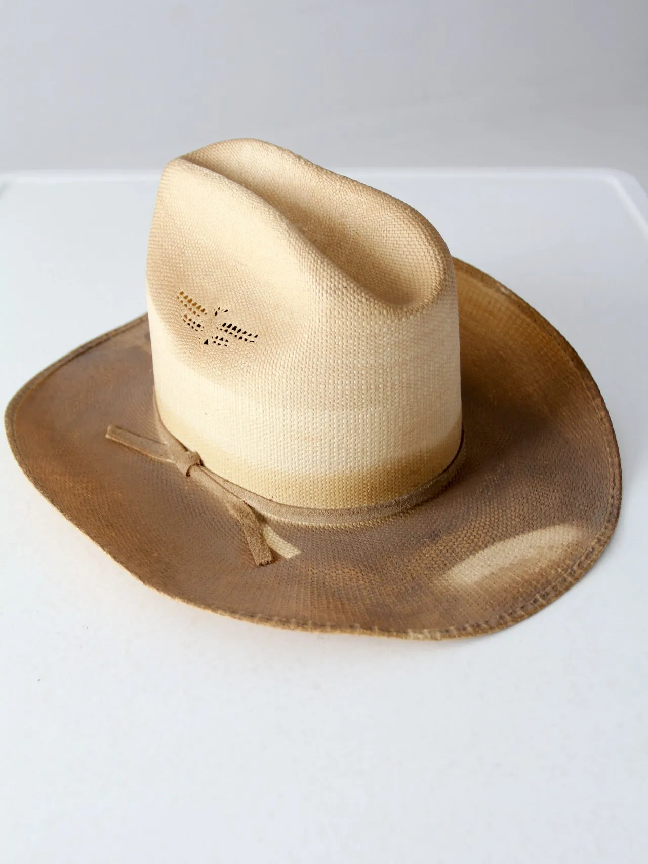 vintage Rockmount distressed cowboy hat