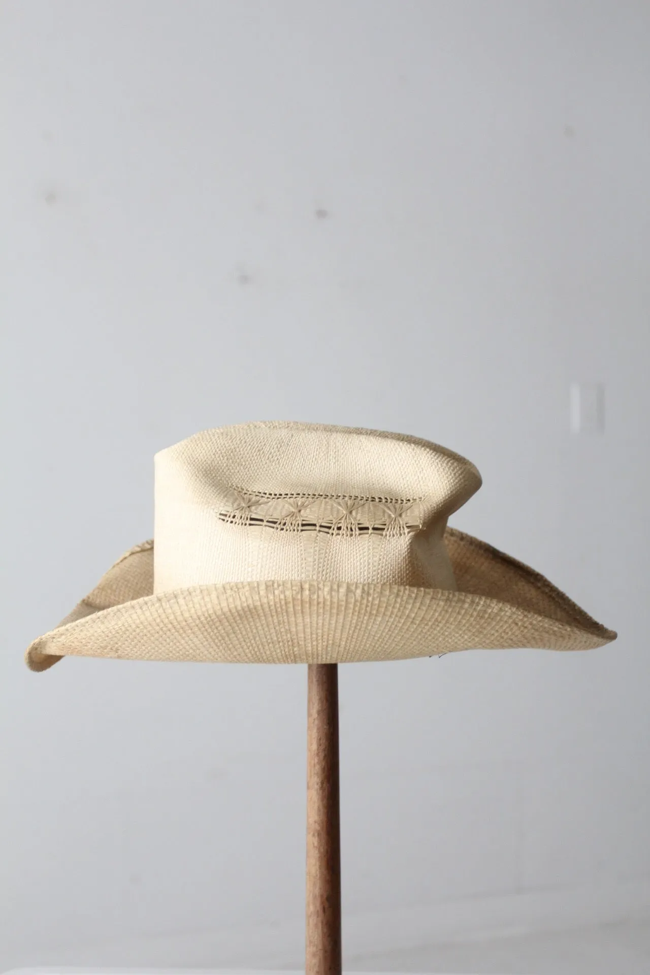 vintage Rockmount distressed straw cowboy hat