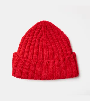 Watch Cap Rib Stitch Red